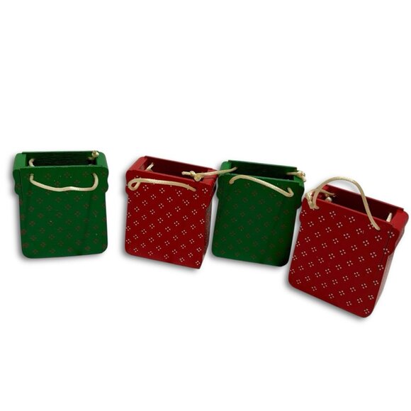 Enesco Midwest Four Hand Painted Decorative Wood Christmas Ornament Boxes! RARE! - Picture 6 of 8